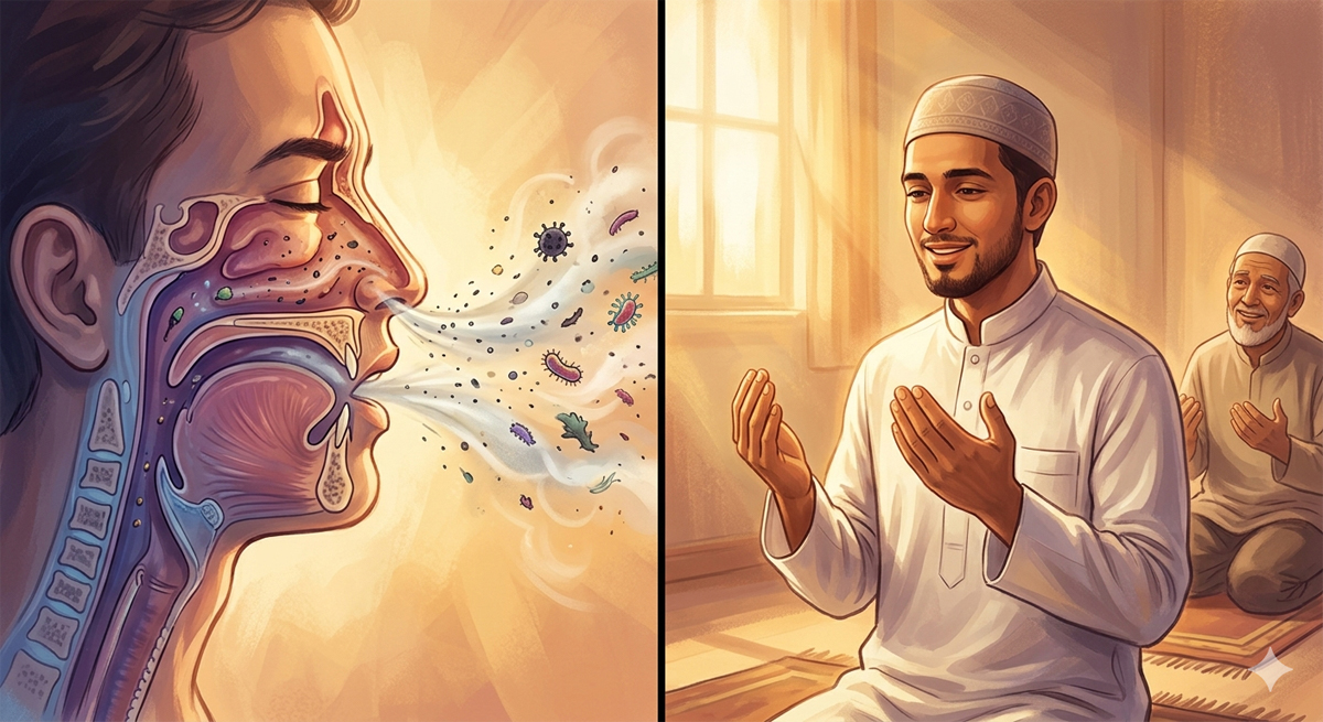 Ilustrasi menjaga kesehatan lewat bersin (gemini ai)