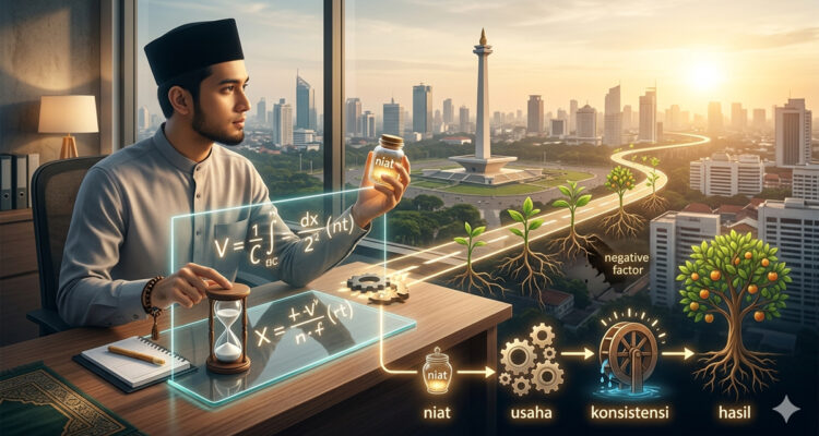 Ilustrasi rumus kehidupan (gemini ai)