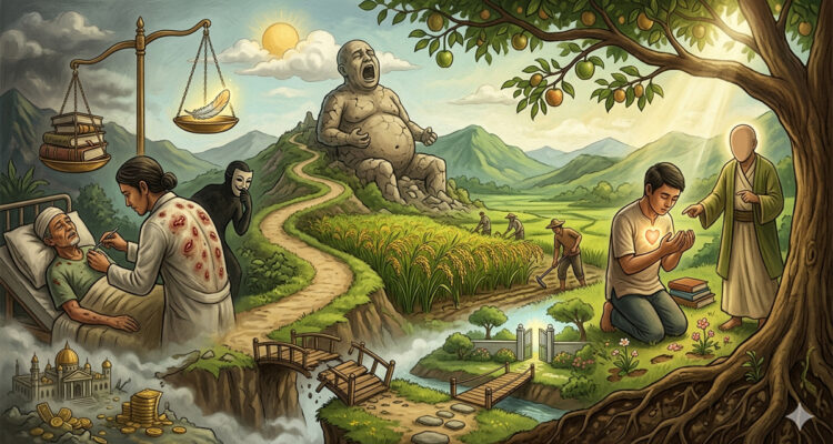 Ilustrasi kesombongan (gemini ai)