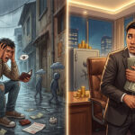 Ilustrasi orang suka mengeluh dan pelit (gemini ai)