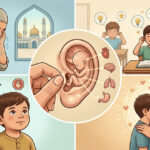 Ilustrasi menjewer telinga anak (gemini ai)